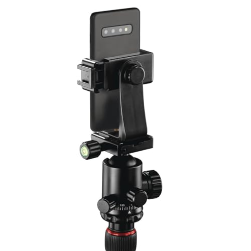 Hama Ramble II Duo - Trípode para cámara 2 en 1 y Soporte para teléfono móvil con Soporte para teléfono móvil, trípode Estable y Ligero de Carbono, trípode para Fotos de 3 Posiciones Extensible máx.