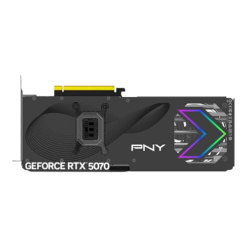PNY Tarjeta Gráfica GeForce RTX™ 5070 12GB ARGB OC DLSS 4 Triple Ventilador