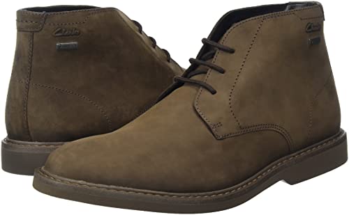 Clarks Atticuslthigtx, Barco Chukka Hombre, Dark Brown Nub, 41.5 EU