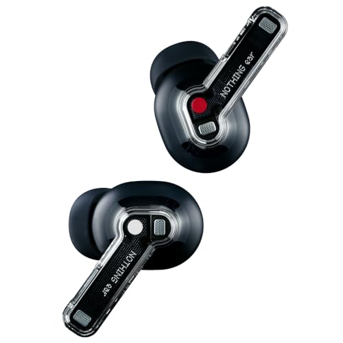 Nothing Ear Auriculares inalambricos Bluetooth con Integración de ChatGPT, Audio Hi-Res, Cancelación de Ruido Activa Inteligente, Ecualizador Avanzado y hasta 40,5 Horas de reproducción - Negro