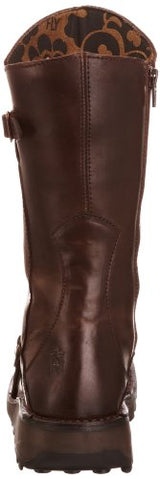 Fly London MES, Botas con hebilla, Mujer, Dk Brown, 38 EU