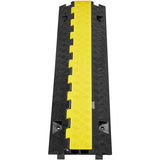 VEVOR Rampa protectora de cables, paquete de 5, 2 canales, capacidad de 22,000 lbs/eje, cubierta de alambre de TPU resistente, rampa protectora de manguera, rampa de entrada, retardador de velocidad d