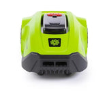 Robot cortacésped 600m² - Batería de Ion-Litio 20V 2Ah, Ancho 17cm, Altura Regulable (3/4/5cm), Programación Inteligente, Sensor de Lluvia, Corte de Bordes, Multizonas, Pantalla LCD