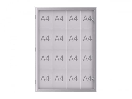 Maul 6654408 escaparate, Plata, 16 x DIN A4 Seiten