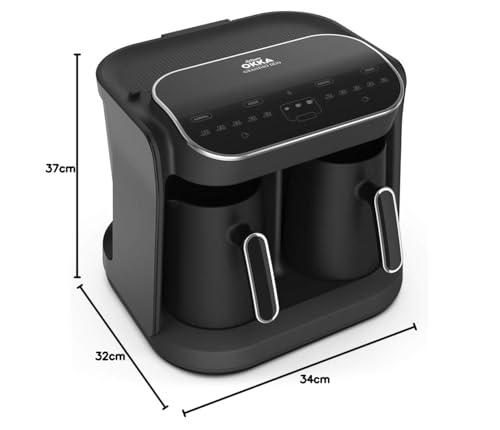 Arzum Okka Grandio Duo - Cafetera moca (capacidad de tazas, 10 unidades), color negro y cromo