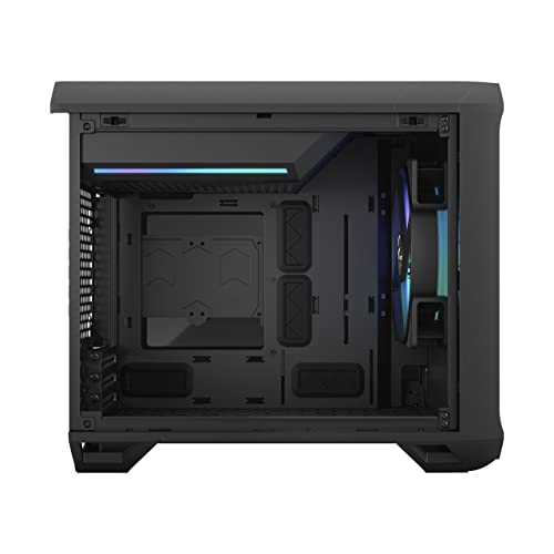 Fractal Design Torrent Nano RGB Black - Light Tint Tempered Glass Side Panels - Open Grille for Maximum Air Intake - 180mm RGB PWM Fan Included - Type C - mATX Airflow Mini Tower PC Gaming Case
