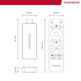 Thomson Streaming Stick 140, 4K UHD, Google TV, Google Voice Control,WiFi, Googlecast Built-in