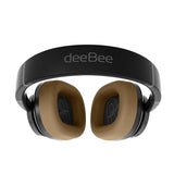 DeeBee DB-Pulse-BLC, Auriculares Bluetooth Circumaurales, Cancelación Activa de Ruido, 40 Horas de Batería, Negro, con Almohadilla Intercambiable