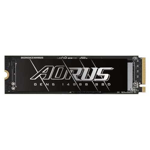 Gigabyte Aorus - Unidad de Estado sólido M.2 de 4 TB Gen5 14000 (PCIe Gen 5.0 x4/NVMe 2.0)
