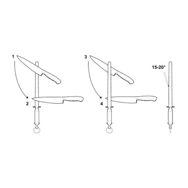 Chaira F. DICK MULTICUT (7 chairas en una, alta abrasión o repasado fino, 28 cm; HRC 65°) 7650428