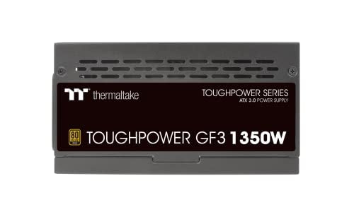 Thermaltake Toughpower GF 3 1350W | PC ATX 3.0 Power Supply | PCIe Gen 5.0 | 80-Plus-Gold | Fully Modular | Quiet 140 Fan | EU Certified | Black