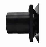 Airflow QT100 B Negro Extractor Baño – Silencioso 25 dB(A), 5W, IP45, 2 Velocidades 21/25 L/s, Pared/Techo, Ingeniería Alemana, Certificado QuietMark, Garantía 3 Años