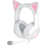 Razer Kraken Kitty V2 - Auriculares RGB con Cable y Kitty Ears para Juegos y Streaming (325 g, transductores Triforce de 40 mm, micrófono cardioide HyperClear, Sonido Envolvente) Blanco