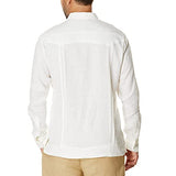 Cubavera Hombre Manga Larga 100% Lino Guayabera - blanco - X-Large