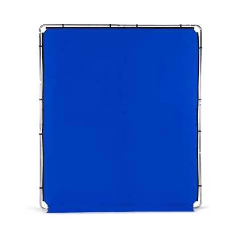 Manfrotto EzyFrame Kit de Fondo Colapsable Gran Formato para Fotografía/Vídeo - 2 x 2,3 m - Croma Azul - Estructura en Aluminio de Montaje Rápido - Incluye Maletín Rígido - Ultraportátil - LL LB7948