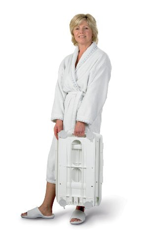 Bathmaster Deltis Alza de Baño, Asistencia para Entrar y Salir de la Bañera, Estable y Duradera, Color Azul y Blanco