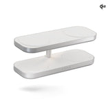 Zens Otterbox Quattro Wireless Charger Pro 4, Cargador inalámbrico MagSafe y Qi2 de 15 W para iPhone/AirPods, Incluye Adaptador de Corriente de 65 W (EU/UK/US) y Cable Integrado de 1,5 m, Blanco