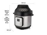 Instant Pot Duo Crisp + Air Fryer 5.7L Multicooker 11 en 1 Cocina a presión, saltea, cocina al vapor, a fuego lento, sousvides, calienta, fríe al aire, hornea, asa y deshidrata