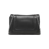 DKNY Kaya Flap Shoulder Bag, Bolso de Hombro Mujeres, Negro y Gris