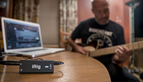 IK Multimedia iRig HD 2 - Interfaz audio, Sonido Profesional de 96kHz, funciones listas para escenario, rockea en todas partes con tu iPhone, iPad o Mac/PC - Negro