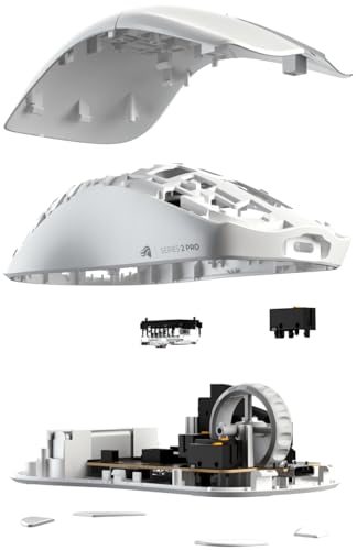 Glorious Gaming Series 2 Pro Ratón Gaming inalámbrico - Compacto, superligero 55 g, sondeo de 8K, Sensor de 26K, switches ópticos, e-Sports, PC Gaming, Agarre de Garra, Juegos FPS - Blanco