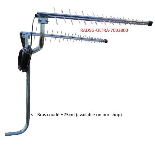 Antenas 4G LTE 5G + WiFi LOG MIMO 10,5dBi 700/800/900/1800/2100/2400/2600/3500 MHz LowcostMobile 2x10m SMA Cable Negro WL240 para Huawei B525, B715, B528, B593, E5186, B310, B315, Asus, TP Link, Dlink