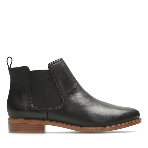 Clarks Taylor Shine, Botas Chelsea Mujer, Black Leather, 37.5 EU