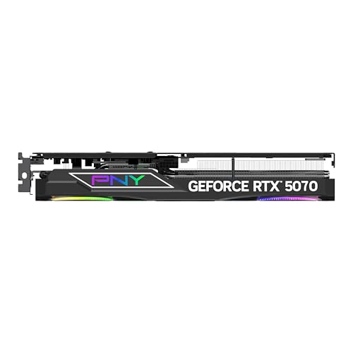 PNY Tarjeta Gráfica GeForce RTX™ 5070 12GB ARGB OC DLSS 4 Triple Ventilador