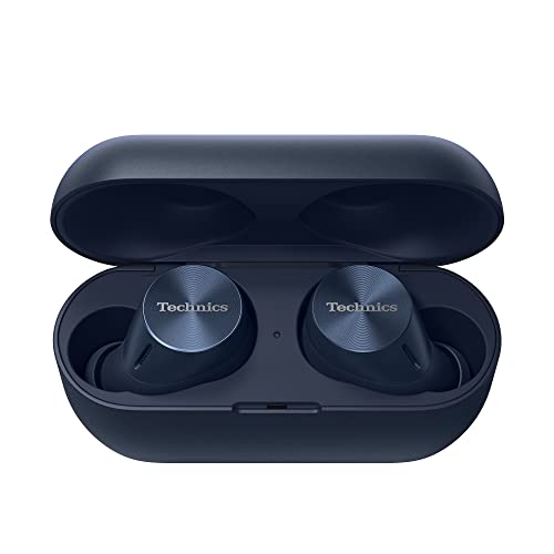 Technics EAH-AZ60M2EA Auriculares Inalámbricos Cancelación De Ruido, Bluetooth Multipunto 3 Dispositivos, Cómodos Intraurales, Carga Inalambrica, Azul Medianoche