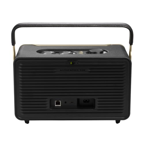 JBL Authentics 300, altavoz inteligente portátil, con tecnología Bluetooth, Wi-Fi integrado y asistente de voz, negro, Enchufe EU (tipo C)