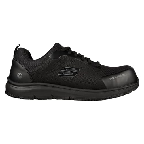 Skechers Ulmus SR Safety Toe, Zapatillas Hombre, Black/Charcoal, 46 EU