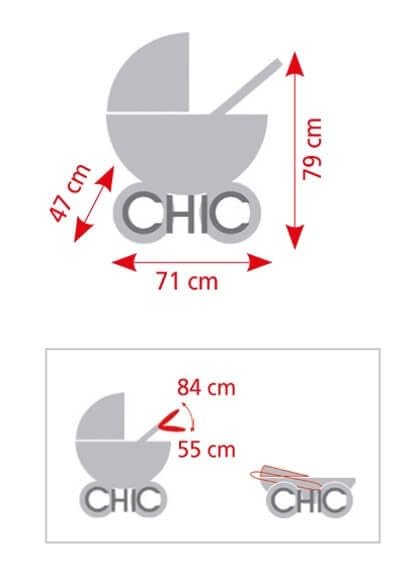 Tandembuggy Vario - Cochecito Doble para Dos muñecas, para niños de 4 a 8 años, Color Gris y Rosa