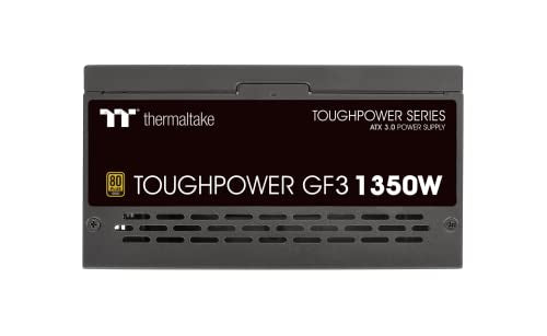 Thermaltake Toughpower GF 3 1350W | PC ATX 3.0 Power Supply | PCIe Gen 5.0 | 80-Plus-Gold | Fully Modular | Quiet 140 Fan | EU Certified | Black