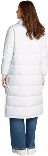 Tommy Jeans Abrigo de Plumas Mujer Maxi Essential Puffer Hasta Las Rodillas, Blanco (White), XS
