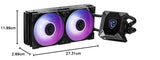 MSI MPG CORELIQUID K240 V2 AIO Refrigeración Líquida CPU - Bomba LCD Ventilador 60mm, 2 Ventiladores ARGB 120mm, Tubos Anti-Evaporación, Refrigeración GI & Software Mystic Light - Admite AMD e Intel