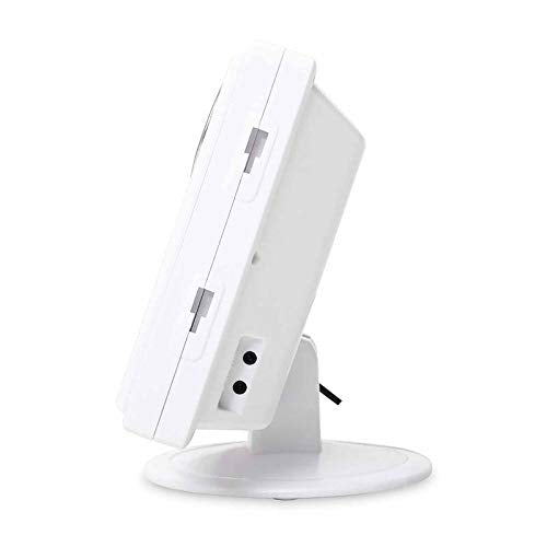 OneConcept V-12 Cadena musica plana estéreo, reproductor CD MP3 , reloj despertador ( puerto USB SD AUX, Radio FM/AM) Blanco