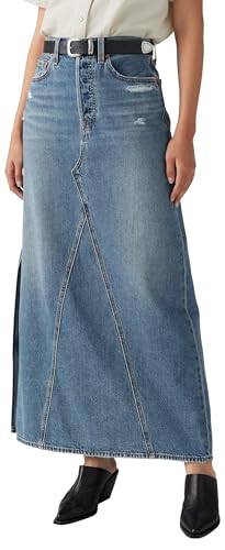 Levi's Iconic Long Skirt W/Slit Falda, Verified Vintage SKI, 27 Mujeres