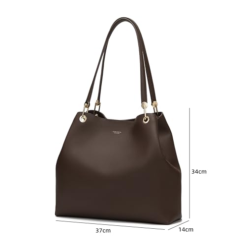 Carlheim, Gotland Genuine Leather collection, Stella Genuine Leather Handbag (Brown)