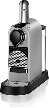 Krups Nespresso Citiz - cafetera de cápsulas monodosis, con 19 bares de presión, thermoblock, función automática con botones retroiluminados, color Plata, modo Eco, Incluye kit bienvenida