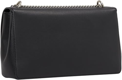 Calvin Klein Bolso bandolera Mujer Sculpted Flap con cadena, Negro (Black), Talla Única