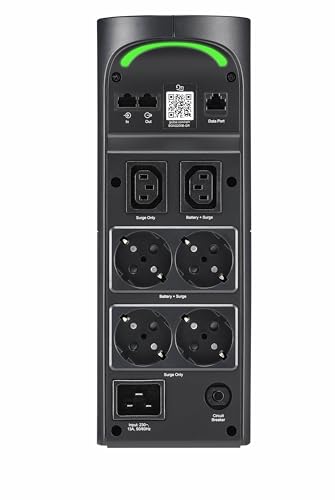 APC Gaming Sistema de alimentación ininterrumpida Back UPS Pro, 2200VA/1320W, Torre, 230V, 4X Tomas Schuko y 2X IEC C13, Luces RGB, Onda sinusoidal Pura, Medianoche (Negro) BGM2200B-GR