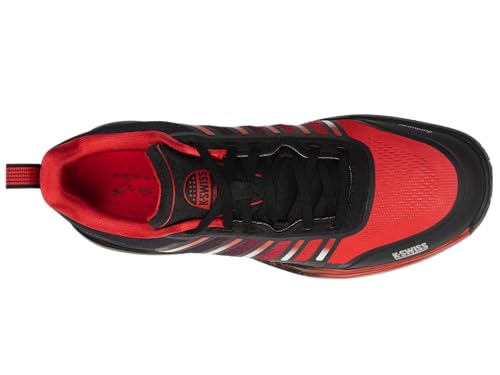 K-Swiss Ultra Court Padel, Tenis Shoe Hombre, Black Anthracite Sanyo Red, 42 EU