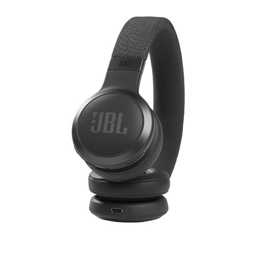 JBL LIVE 460 NC Auriculares supraaurales inalámbricos con cancelación adaptativa de ruido, tecnología Bluetooth, hasta 50h de batería sin NC, asistente de voz y conexión multipunto, negro