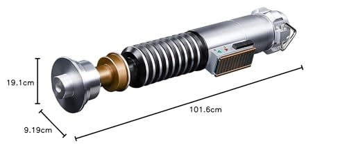 Star Wars The Black Series - Luke Skywalker - Sable de luz Force FX Elite con Luces LED y Sonidos - Artículo de colección para Adultos - Artículo para Juego de rol