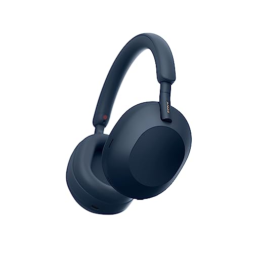 Sony WH-1000XM5 Auriculares de Diadema inalámbricos Premium con Noise Cancelling, Bluetooth, Llamadas, Hi-Res, 30 h de batería, Incluye Estuche rígido, iOS, Android - Azul Medianoche
