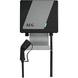 AEG Wallbox WB 22 FI - Estación de Carga para Coche eléctrico o híbrido, 22 kW, 400 V, con Interruptor FI Tipo B, 3 Fases, Cable de Carga de 5 m, Tipo 2 enchufes, IP 45, indicador LED de Estado