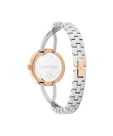 Calvin Klein Reloj De Movimiento De Cuarzo De Dos Manecillas para Mujer Colección Sculpted Embrace con Pulsera Rígida de Acero Inoxidable Bicolor - 25100060