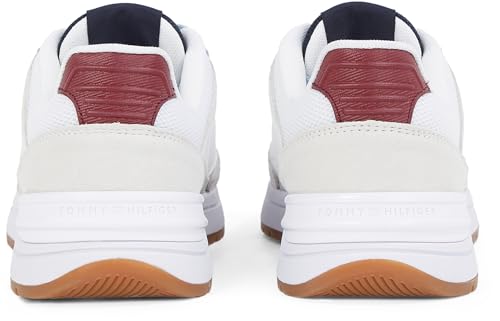 Tommy Hilfiger Runner Sneaker Mujer Casual Fashion Mix Elegante, Blanco (White), 40