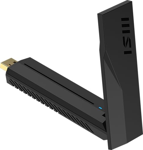 MSI BE6500 Adaptador USB WiFi 7 - Velocidades de hasta 2880 Mbps (6 GHz) + 2880 Mbps (5 GHz) + 688 Mbps (2,4 GHz), Funcionamiento multienlace (MLO), Seguridad Avanzada