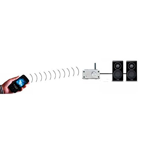 Mini Amplificador Bluetooth - Marmitek BoomBoom 460 - aptX - 2x 20W RMS - Entrada AUX - Conexión de Altavoz Pasivo - Control de Volumen - Carcasa de Metal - Conecta tus Altavoces Antiguos - Plateado